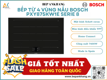 Bếp từ 5 vùng nấu Bosch PXY875KW1E Serie 8 màn hình điều kiểu TFT - Made in Spain 