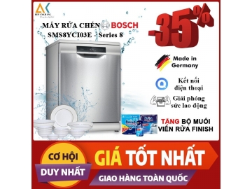 Máy rửa chén bát độc lập Bosch SMS8YCI03E - Series 8 - Made in Germany