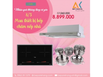 Combo Bếp từ Canzy CZ-MIX82T và Hút mùi Cz-7002syp - Malaysia 